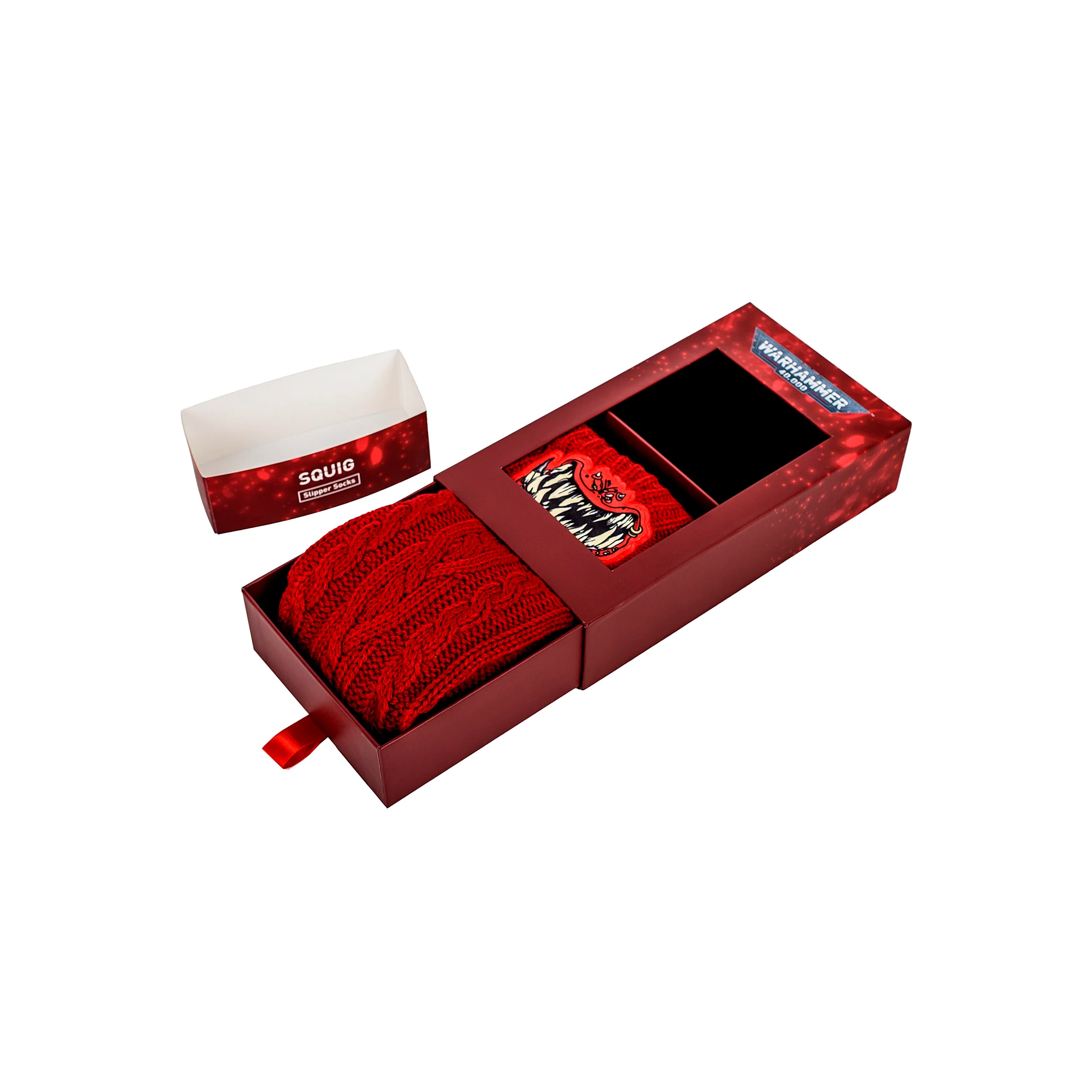 100-warhammer-40-000-red-squig-slipper-socks-4.webp Warhammer 40,000: Red Squig Slipper Socks