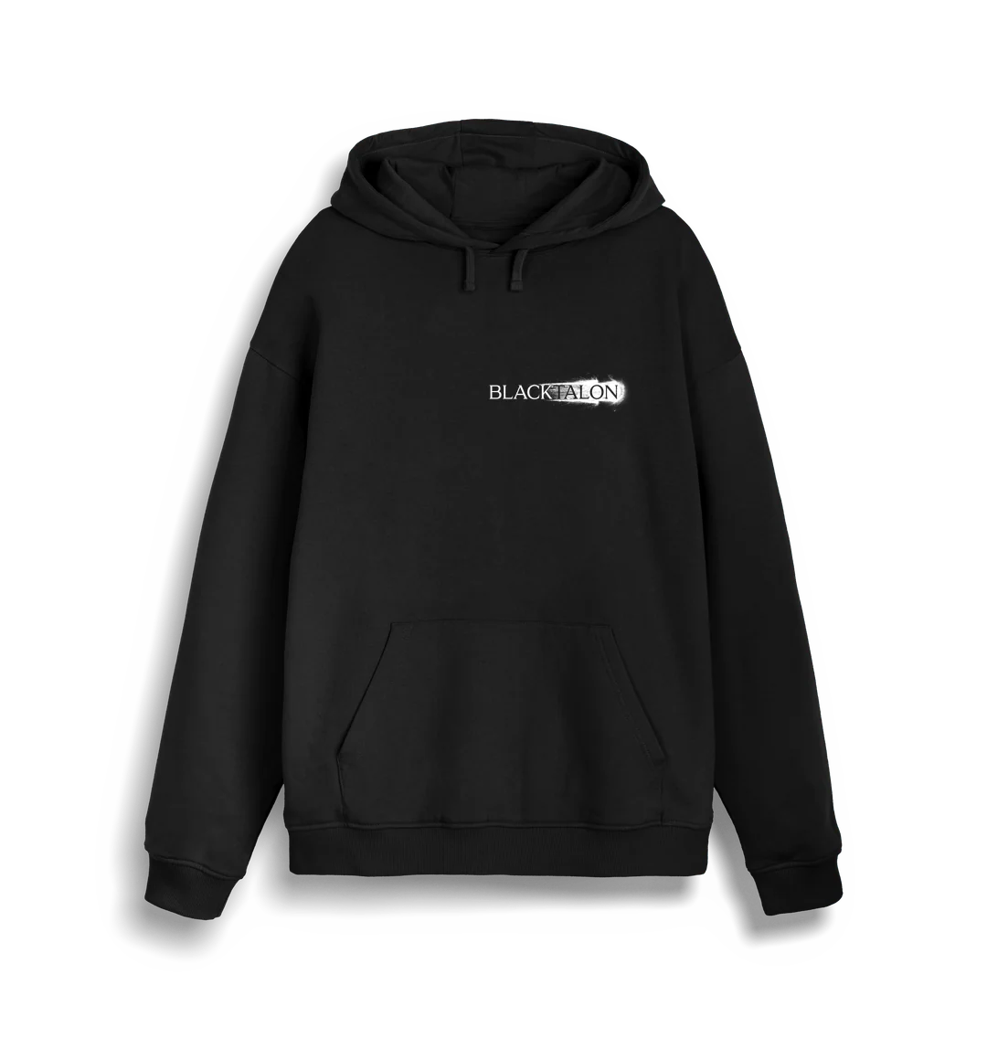 Premium Blacktalon Double Print Black Hoodie