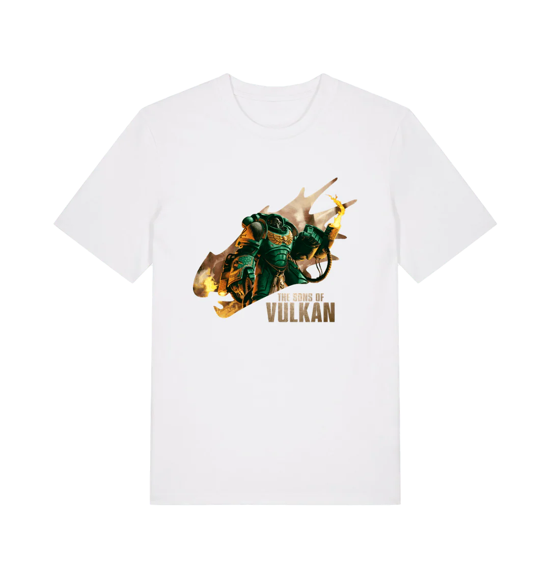 Salamanders 'Sons of Vulkan' White T Shirt