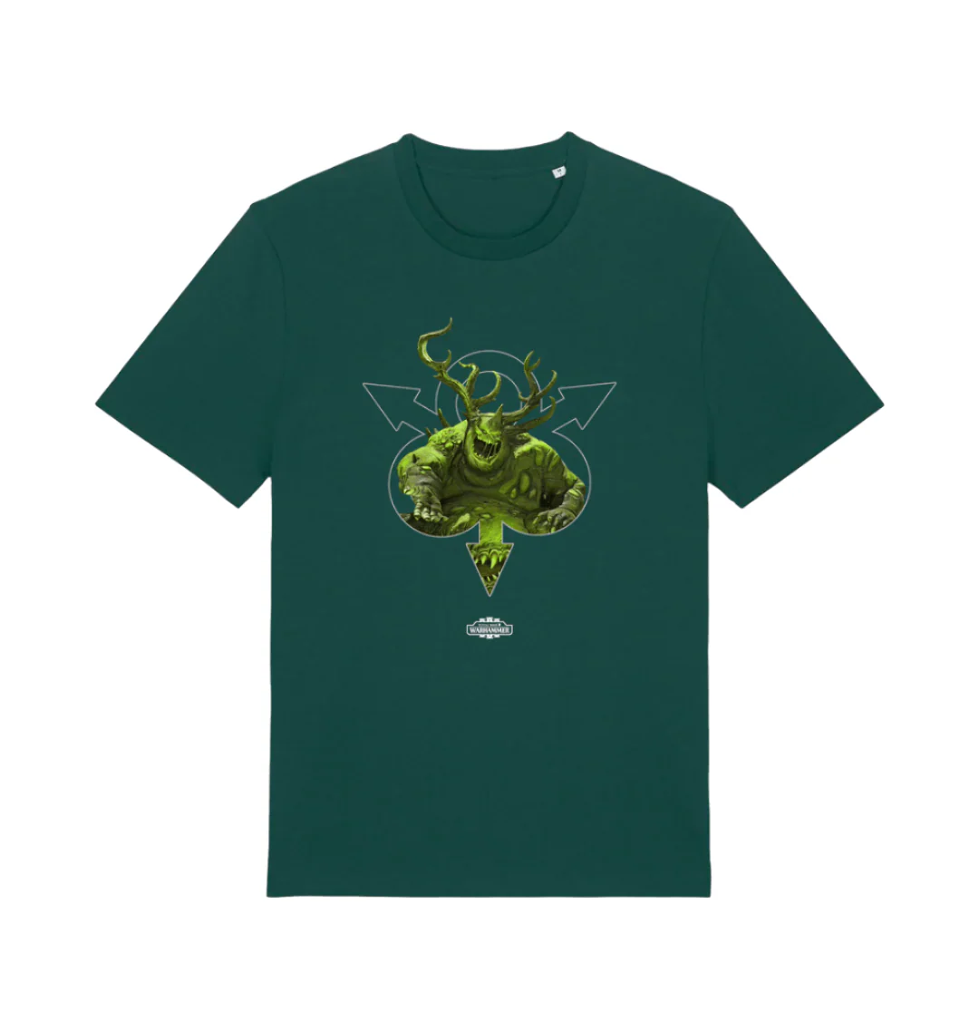Total War: WARHAMMER III - Nurgle - Ku'gath Plaguefather Monochrome T Shirt