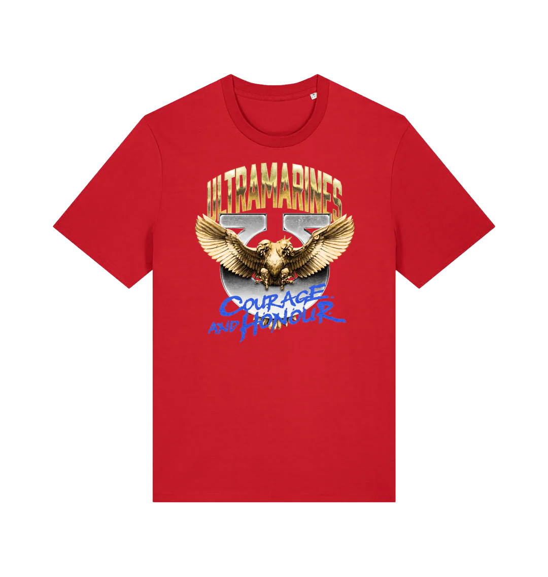 16856-warhammer-40-000-courage-honour-t-shirt-as-featured-in-secret-level-1.webp Warhammer 40,000: 'COURAGE & HONOUR' T-Shirt as featured in Secret Level