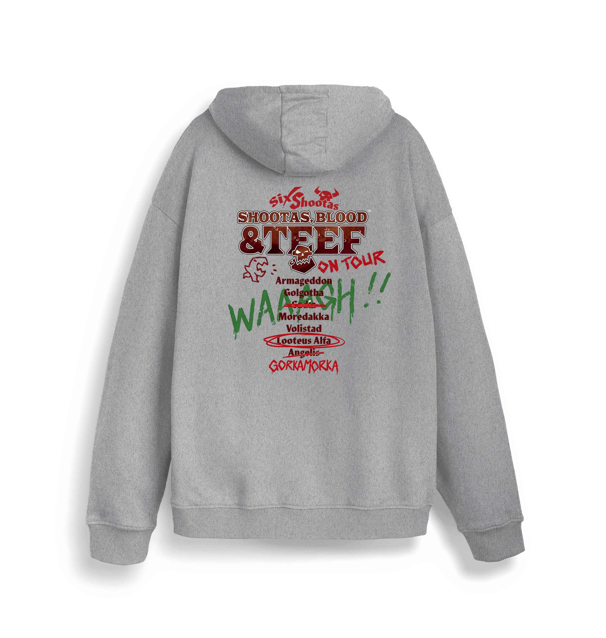Warhammer 40,000: Shootas, Blood & Teef Tour Pocket Print Heather Hoodie