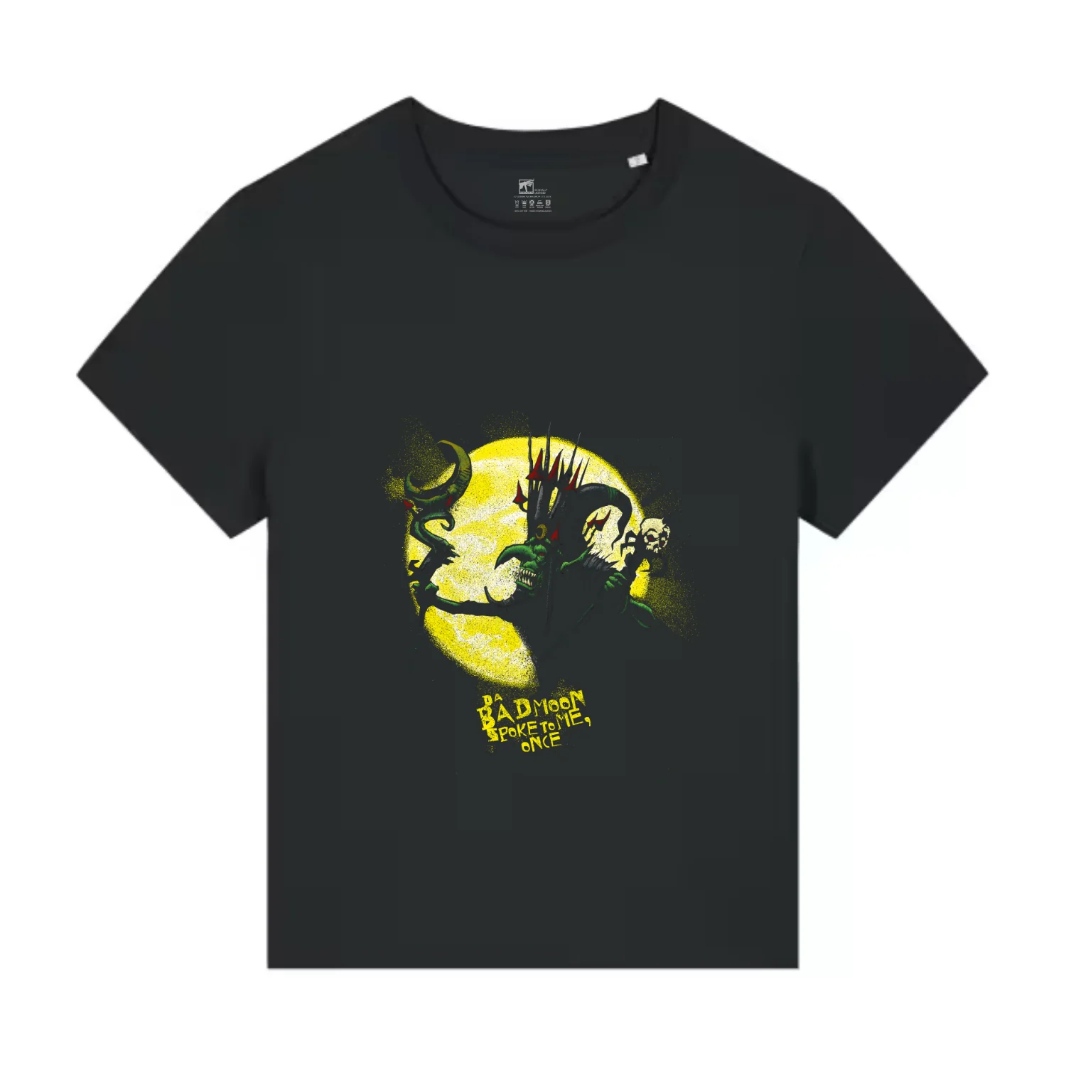 21686-warhammer-age-of-sigmar-skragrott-the-loon-king-fitted-t-shirt-1.webp Warhammer Age of Sigmar Skragrott the Loon King Fitted T Shirt