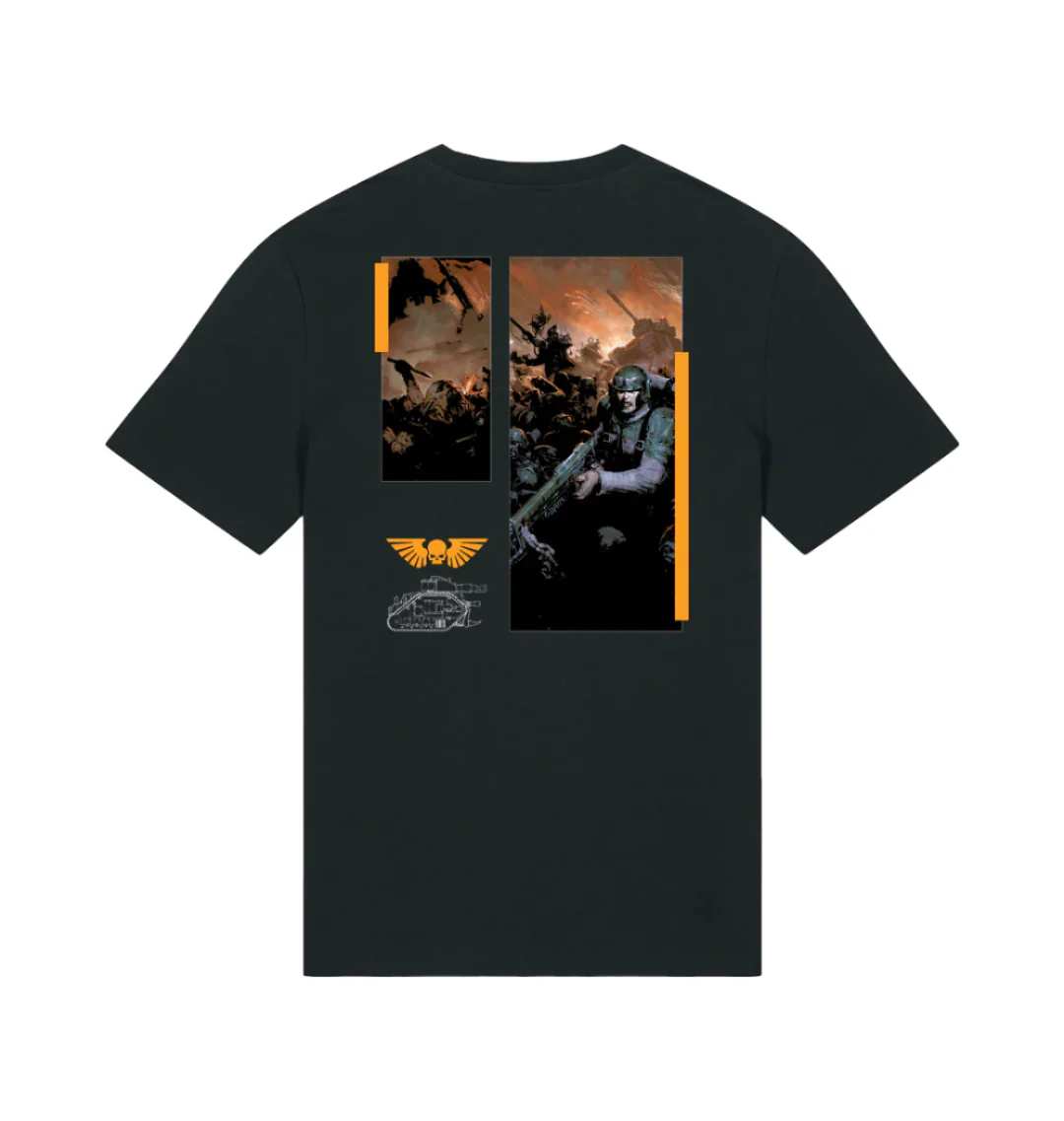 Astra Militarum Cadian Black Double Print T Shirt