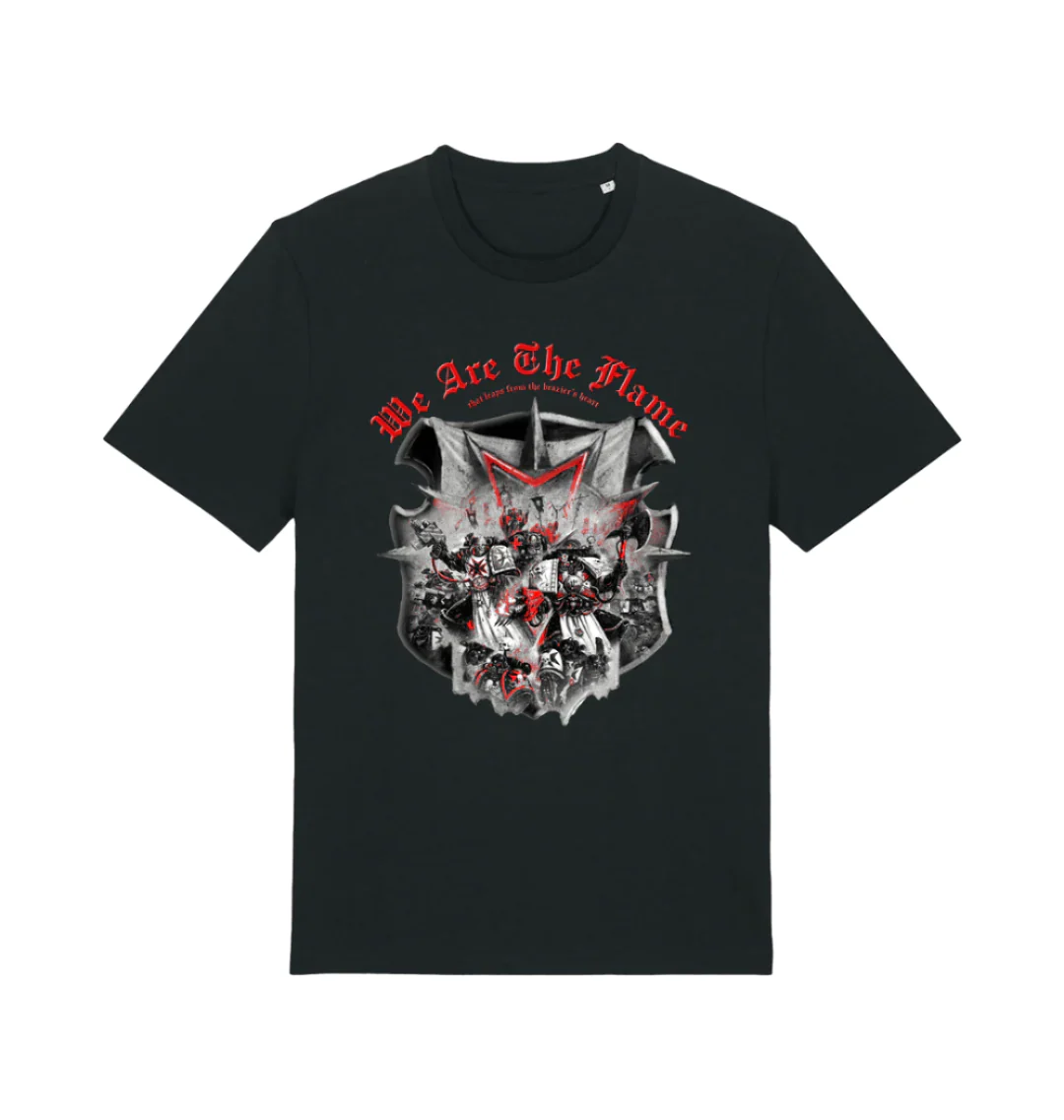 3236-black-templars-we-are-the-flame-monochrome-t-shirt-1.webp Black Templars: We Are The Flame Monochrome T Shirt