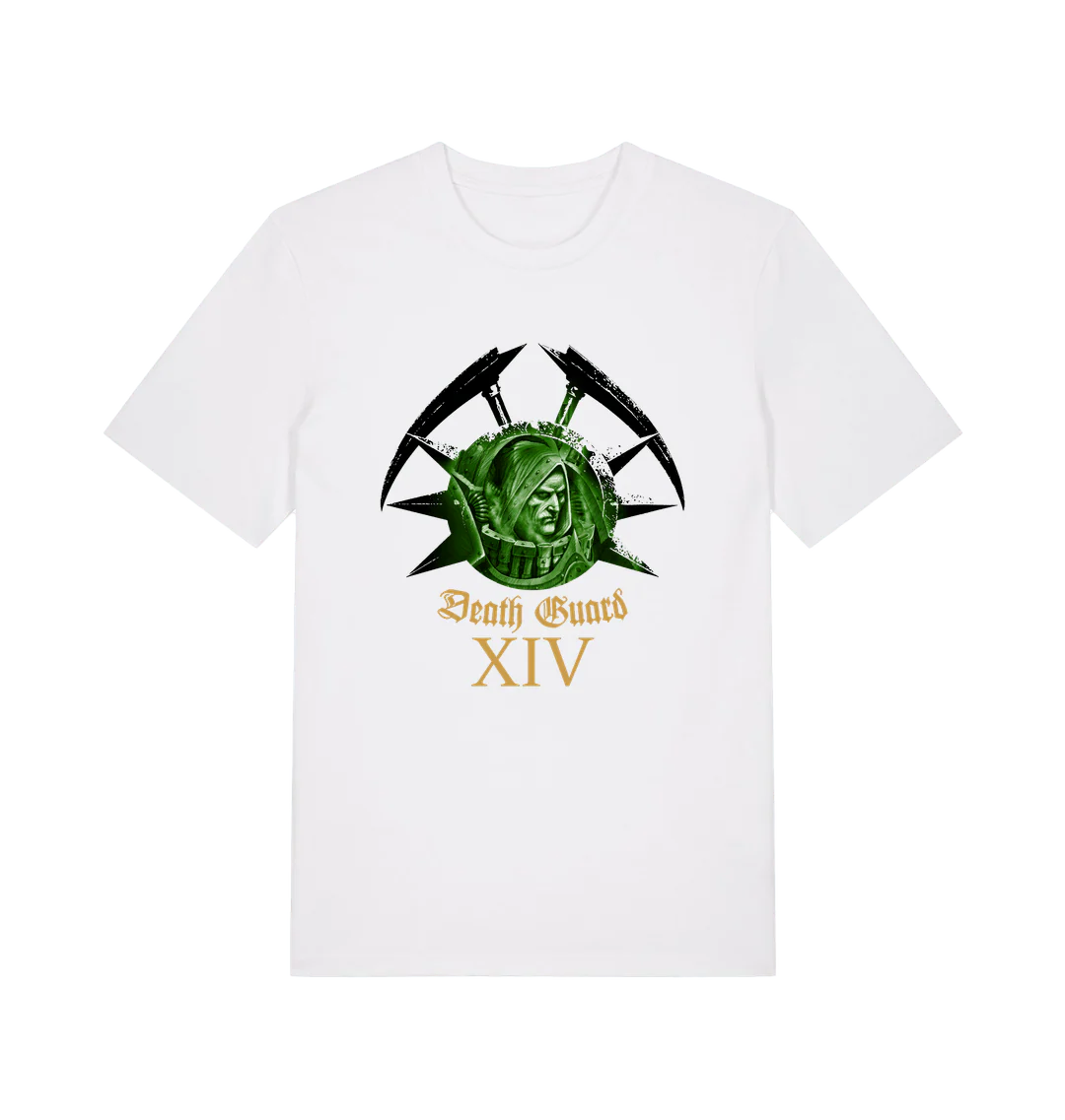 4329-death-guard-mortarion-white-t-shirt-1.webp Death Guard - Mortarion White T Shirt
