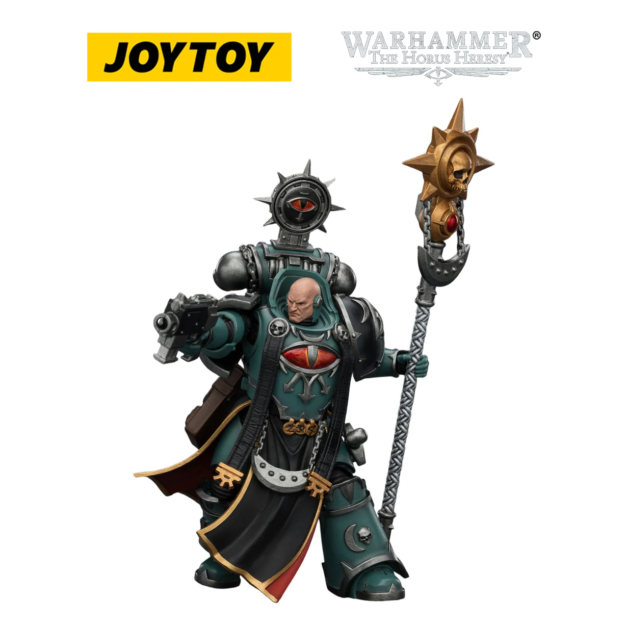 JOYTOY Warhammer The Horus Heresy - Sons of Horus, Dark Emissary Consul with Staff of Dark Authority (1/18 Scale)