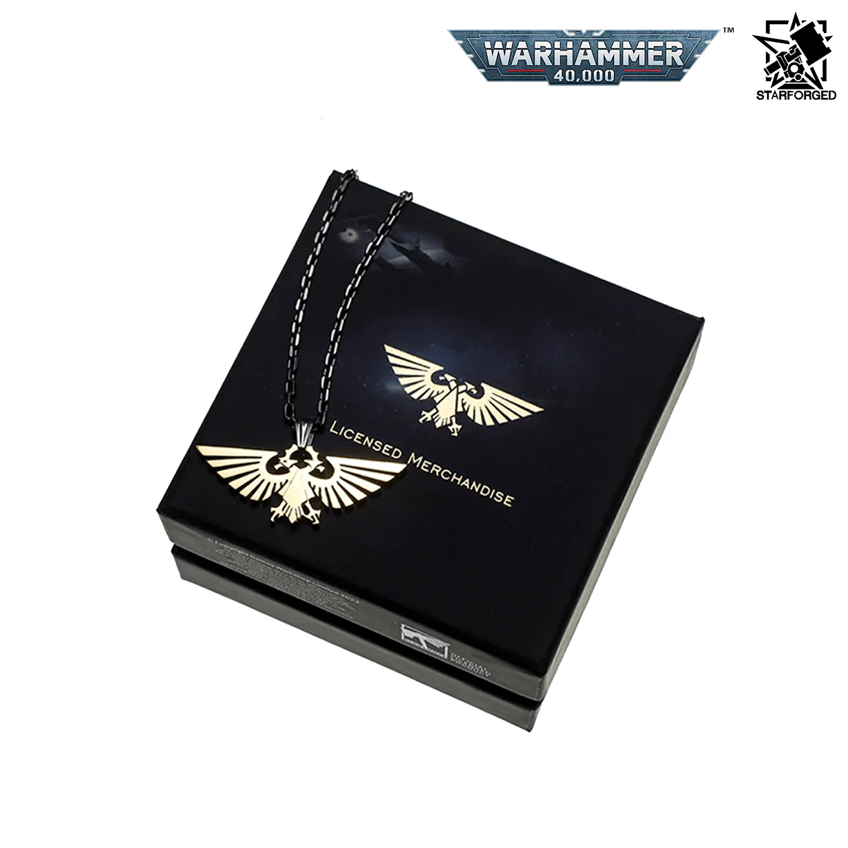719-starforged-warhammer-40-000-imperial-aquila-stainless-steel-necklace-gold-plated-pendant-2.webp Starforged Warhammer 40,000 Imperial Aquila Stainless Steel Necklace Gold Plated Pendant