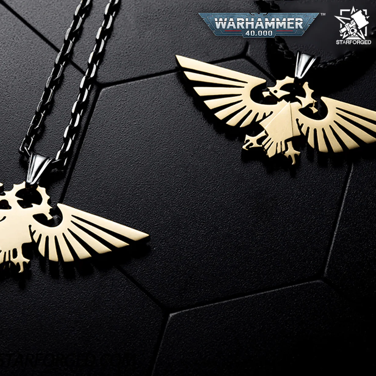 719-starforged-warhammer-40-000-imperial-aquila-stainless-steel-necklace-gold-plated-pendant-5.webp Starforged Warhammer 40,000 Imperial Aquila Stainless Steel Necklace Gold Plated Pendant