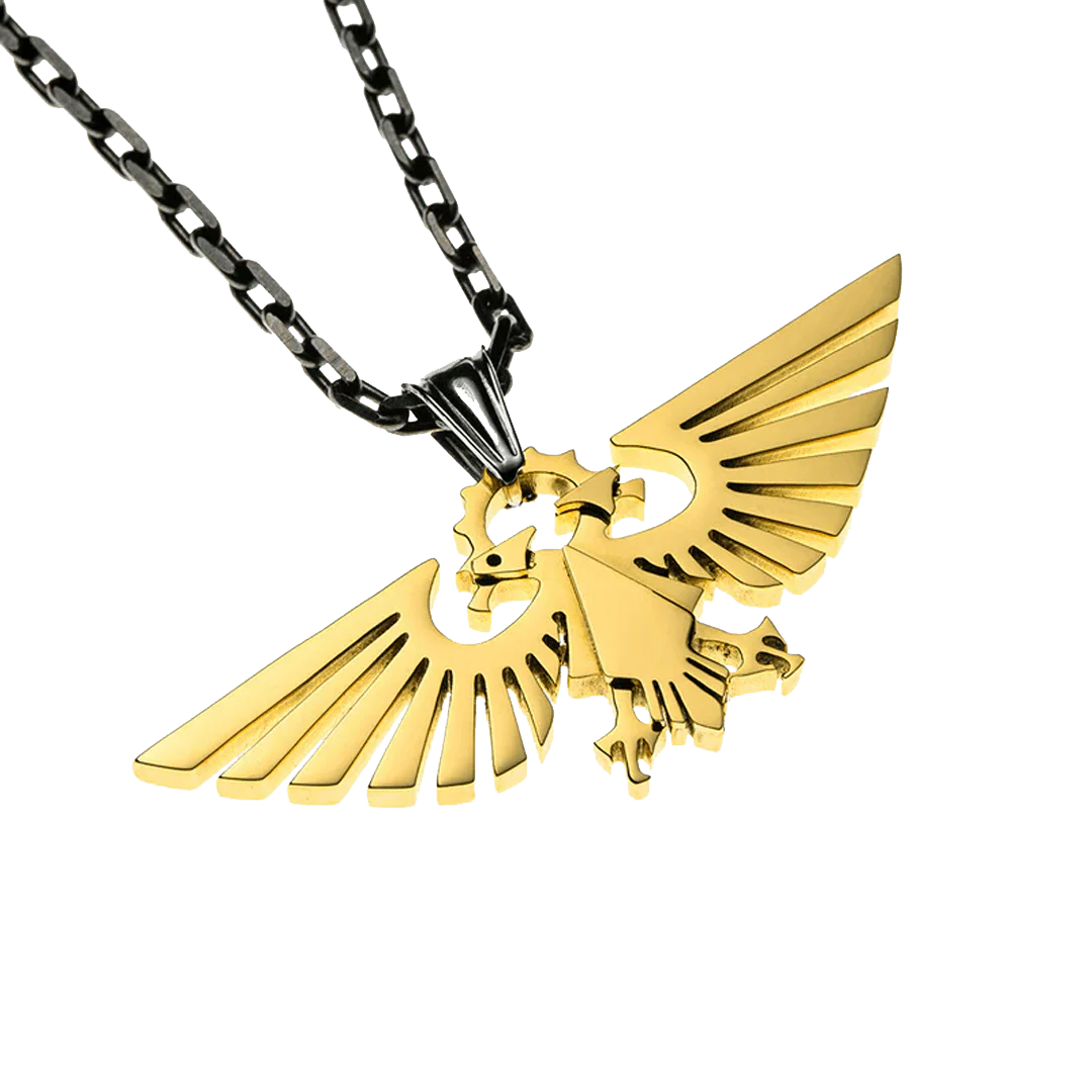 719-starforged-warhammer-40-000-imperial-aquila-stainless-steel-necklace-gold-plated-pendant-6.webp Starforged Warhammer 40,000 Imperial Aquila Stainless Steel Necklace Gold Plated Pendant