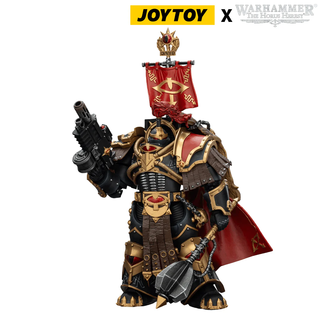 JoyToy Warhammer The Horus Heresy Action Figure -  Sons of Horus, Legion Cataphractii Praetor with Combi-Melta and Power Maul (1/18 Scale)