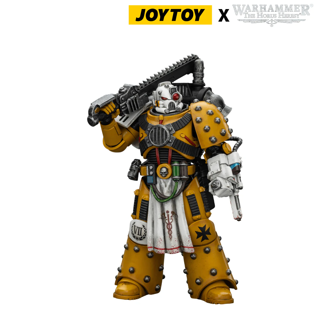 JoyToy Warhammer The Horus Heresy Action Figure -  Imperial Fists, Legion Apothecary with Chainsword and Narthecium (1/18 Scale)