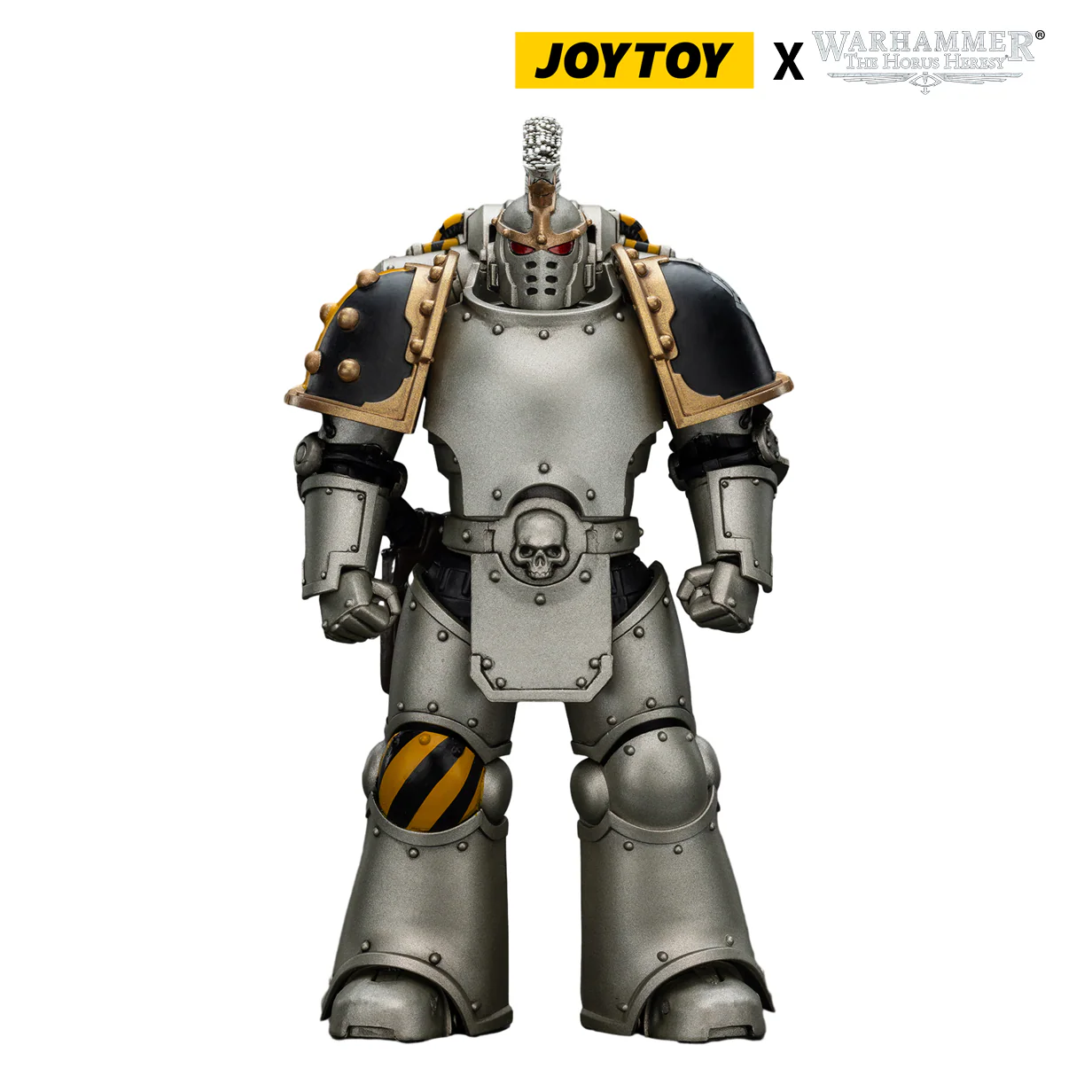 JoyToy Warhammer The Horus Heresy Action Figure - Iron Warriors, Command Squad Chosen with Legion Standard (1/18 Scale)