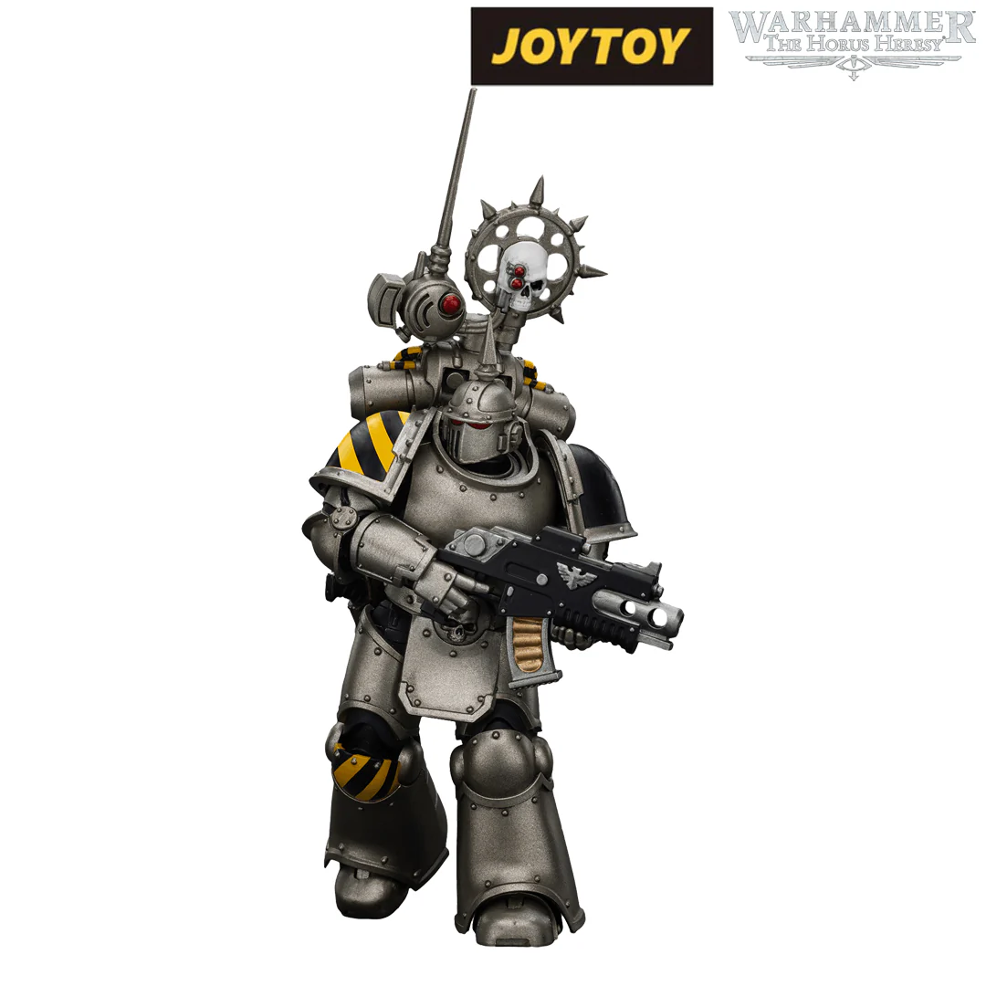 JoyToy Warhammer The Horus Heresy Action Figure - Iron Warriors, MKIII Tactical Legionary with Nuncio Vox (1/18 Scale)