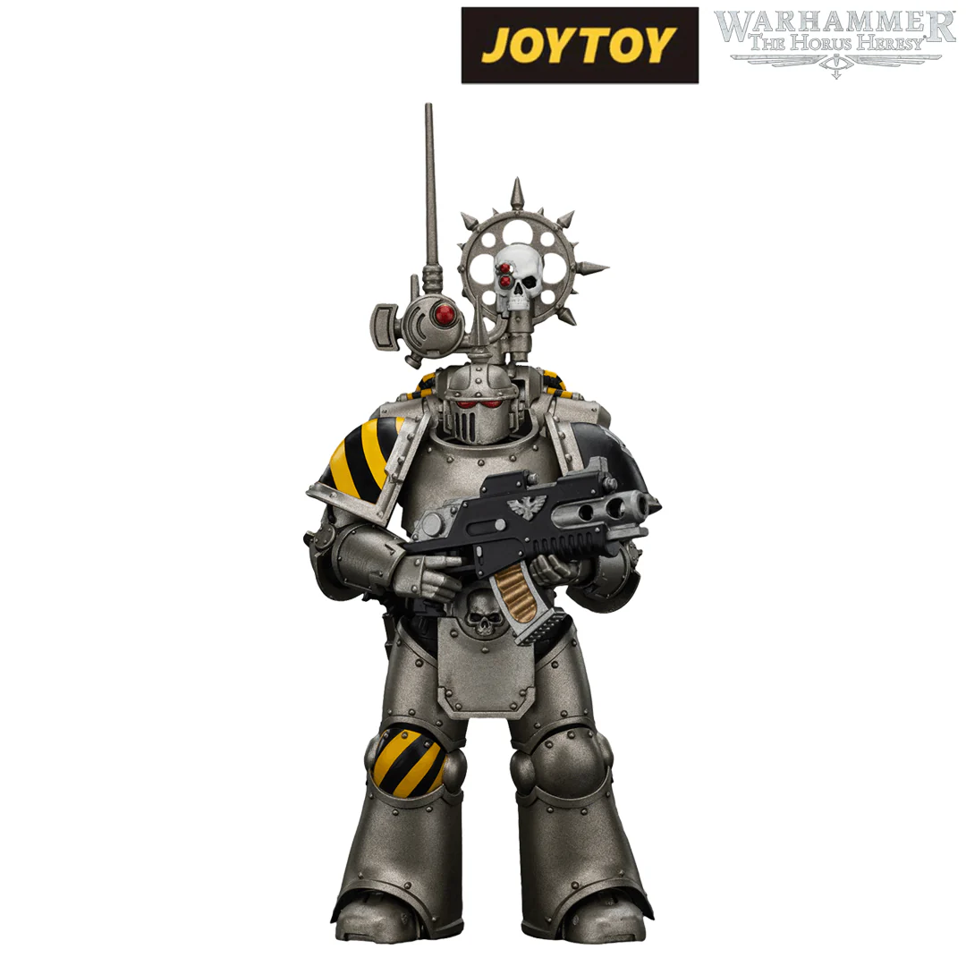 JoyToy Warhammer The Horus Heresy Action Figure - Iron Warriors, MKIII Tactical Legionary with Nuncio Vox (1/18 Scale)