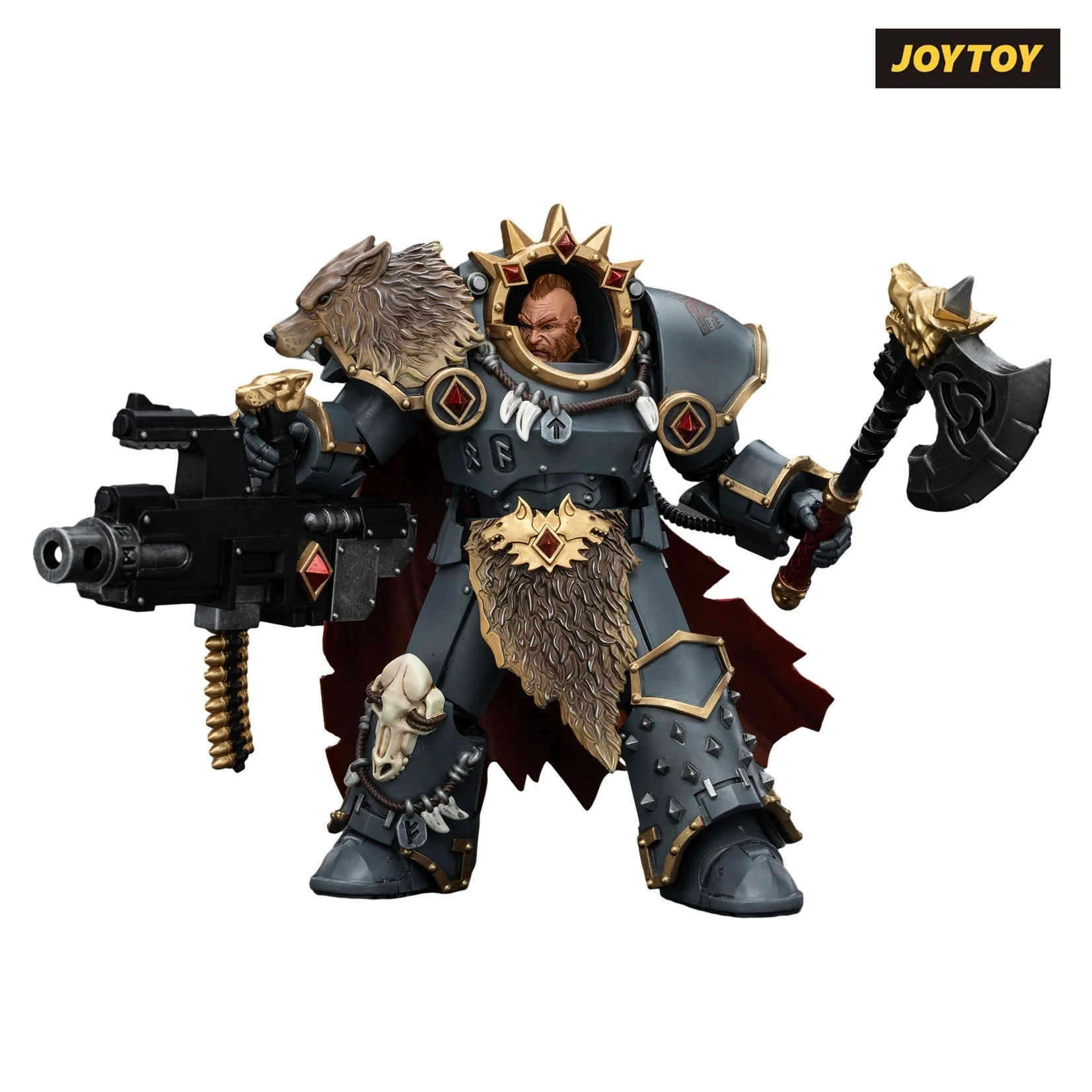 JoyToy Warhammer The Horus Heresy Action Figure - Space Wolves, Hvarl Red-Blade (1/18 Scale)
