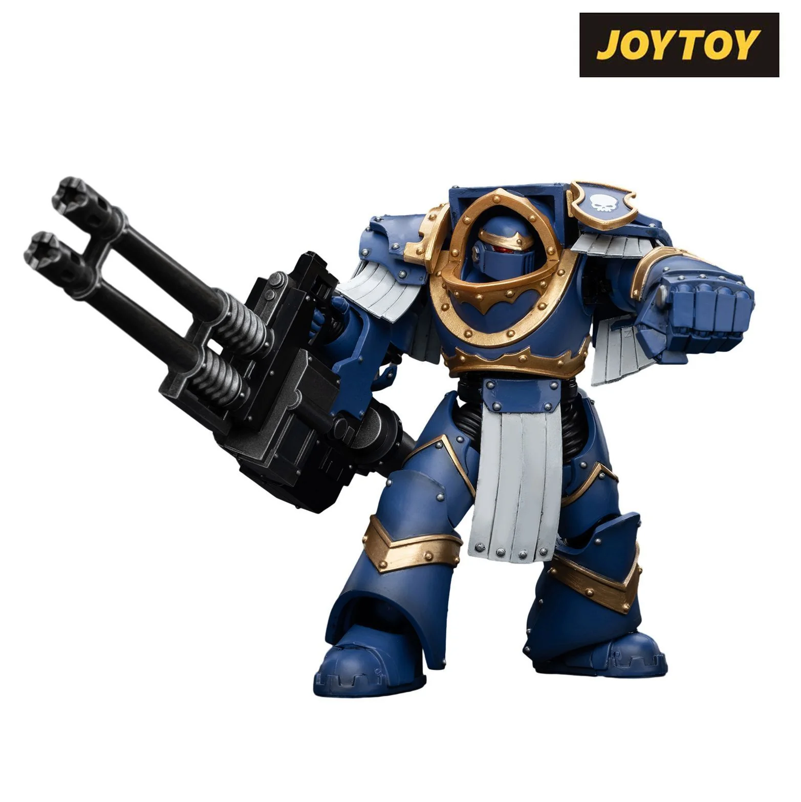 JoyToy Warhammer The Horus Heresy Action Figure - Ultramarines Cataphractii Terminator Squad Terminator with Reaper Autocannon (1/18 Scale)