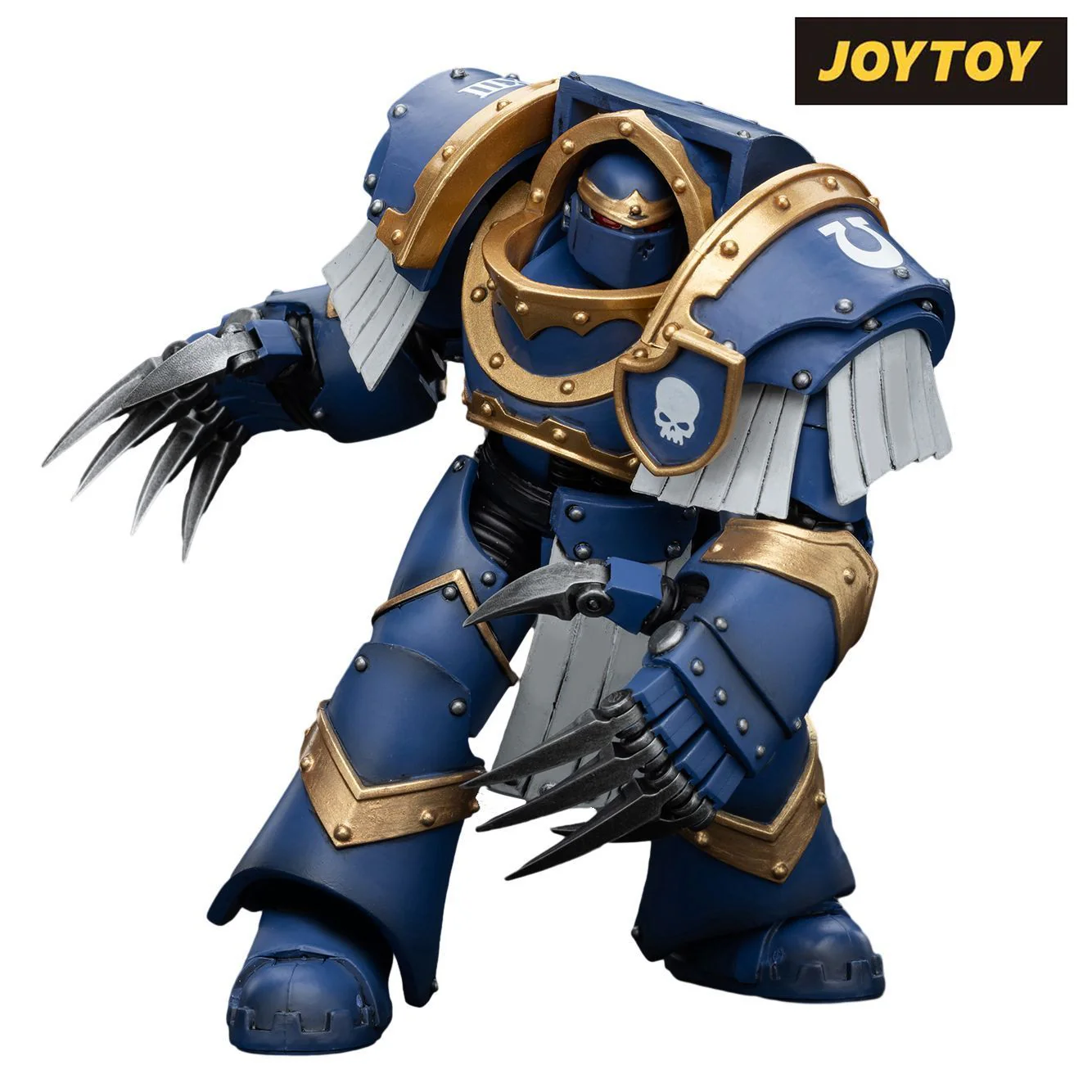 JoyToy Warhammer The Horus Heresy Action Figure - Ultramarines Cataphractii Terminator Squad Terminator with Lightning Claws (1/18 Scale)