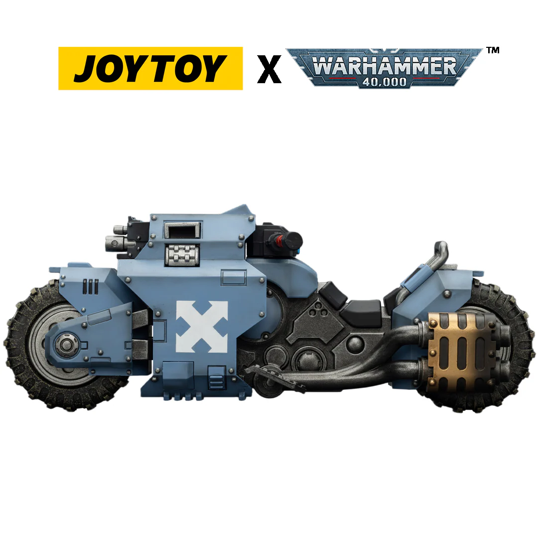907-joytoy-warhammer-40-000-space-wolves-raider-pattern-combat-bike-with-twin-linked-bolt-rifles-1-18-scale-preorder-7.webp JOYTOY Warhammer 40,000 - Space Wolves, Raider-pattern Combat Bike with twin-linked bolt rifles (1/18 Scale) Preorder