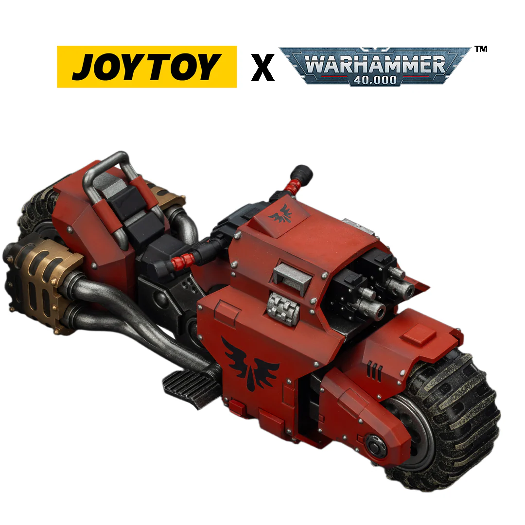 JOYTOY Warhammer 40,000 - Blood Angels, Raider-pattern Combat Bike with twin-linked bolt rifles (1/18 Scale) Preorder
