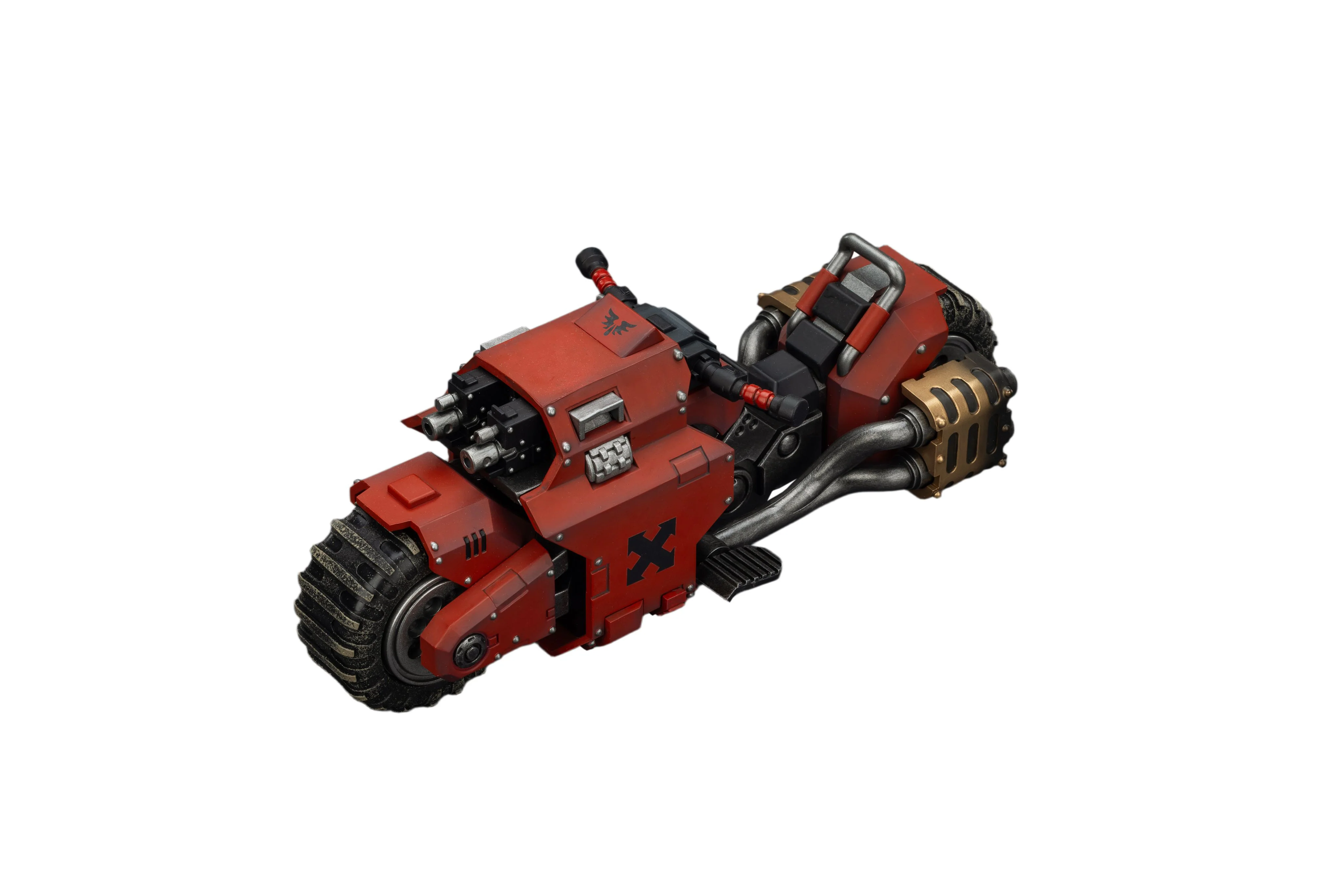 JOYTOY Warhammer 40,000 - Blood Angels, Raider-pattern Combat Bike with twin-linked bolt rifles (1/18 Scale) Preorder