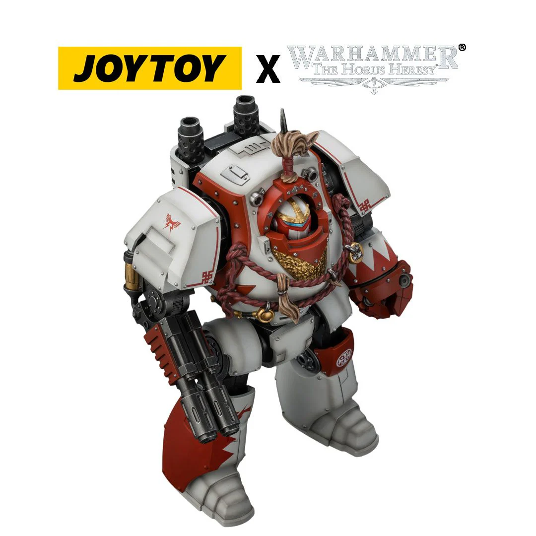 JOYTOY Warhammer The Horus Heresy Action Figure - White Scars, Contemptor Dreadnought with Melta Cannon and Gravis Power Fist (1/18 Scale)