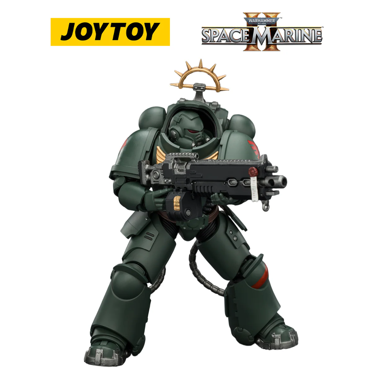 JOYTOY Warhammer 40,000: Space Marine 2 - Game Edition Dark Angels Heavy Intercessor with Heavy Bolt Rifle and Bolt Pistol (1/18 Scale)