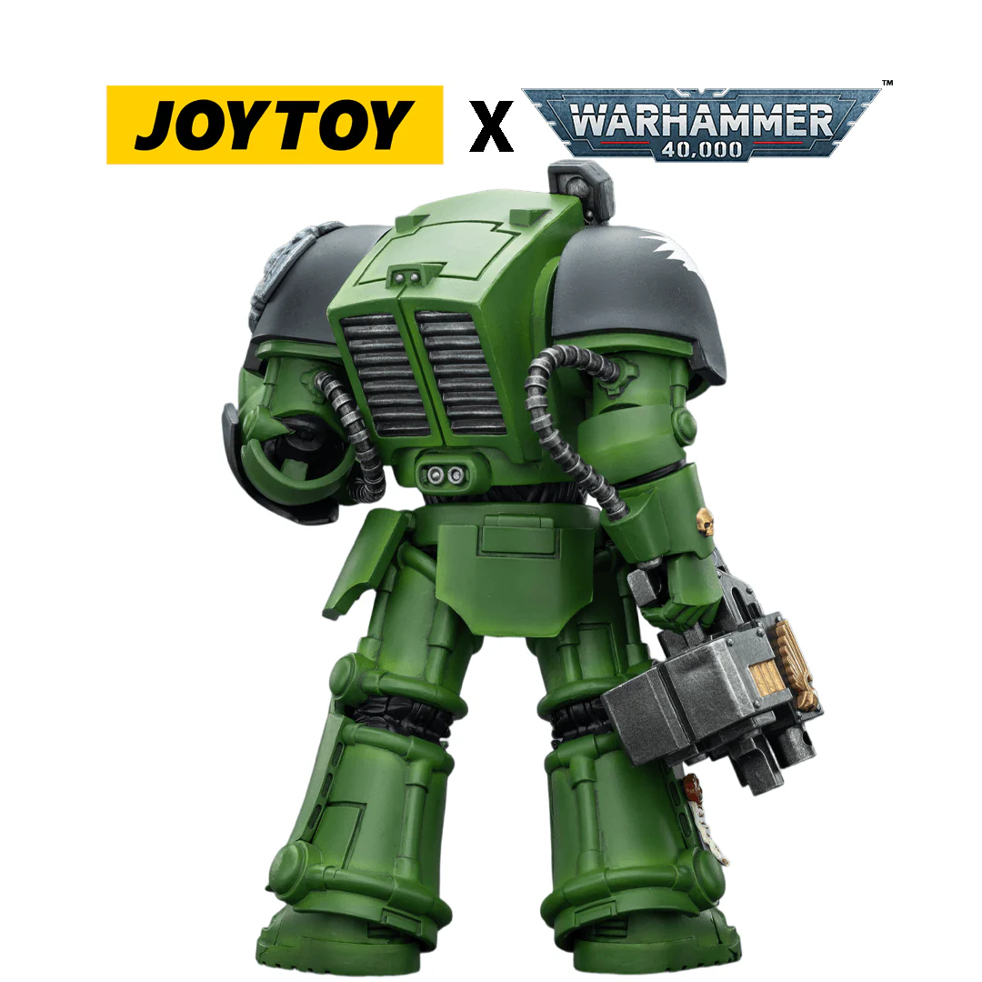 JoyToy Warhammer 40,000 Action Figure - Salamanders, Terminator 2 with Power Fist and Storm Bolter (1/18 Scale)