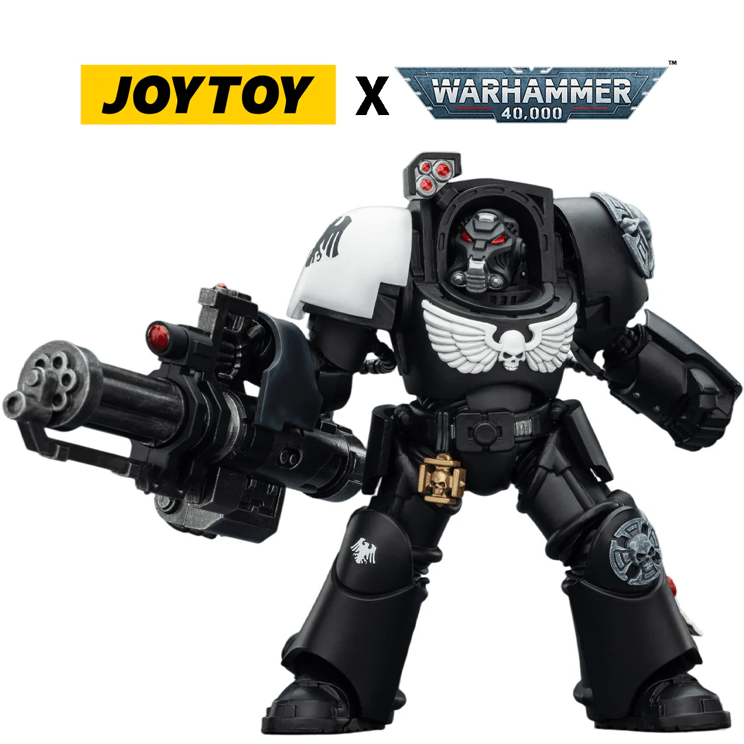 JoyToy Warhammer 40,000 Action Figure - Raven Guard, Terminator 3 with Assault Cannon (1/18 Scale)