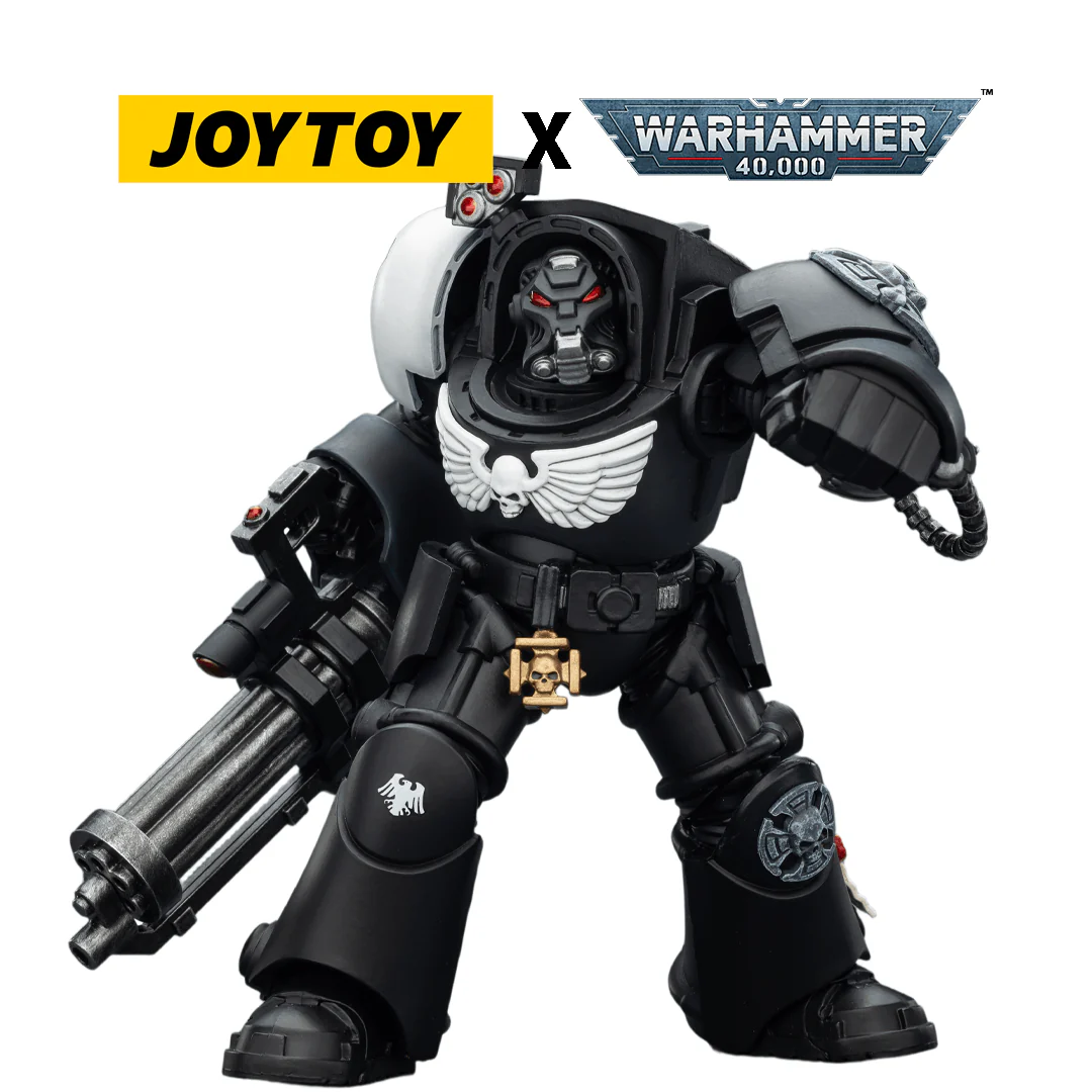 JoyToy Warhammer 40,000 Action Figure - Raven Guard, Terminator 3 with Assault Cannon (1/18 Scale)