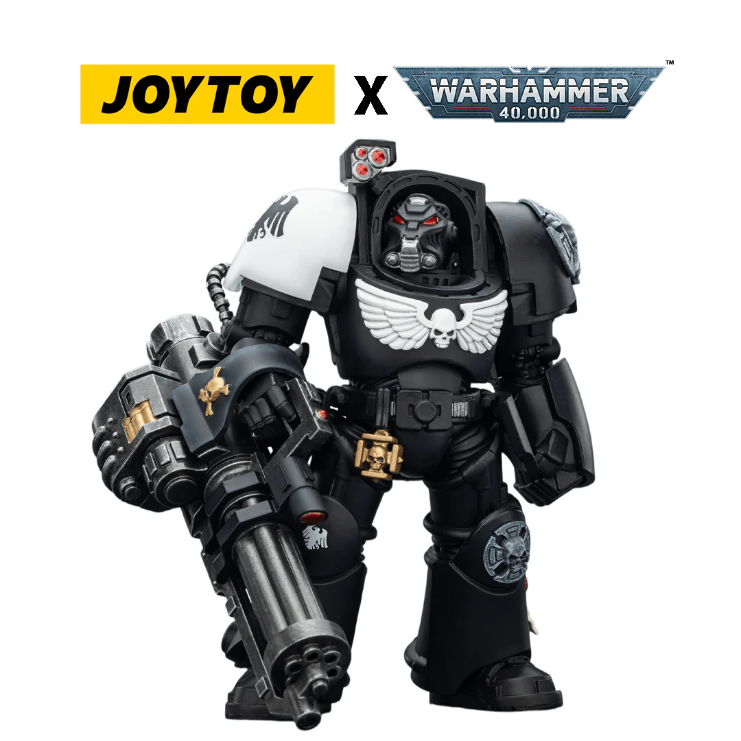 JoyToy Warhammer 40,000 Action Figure - Raven Guard, Terminator 3 with Assault Cannon (1/18 Scale)