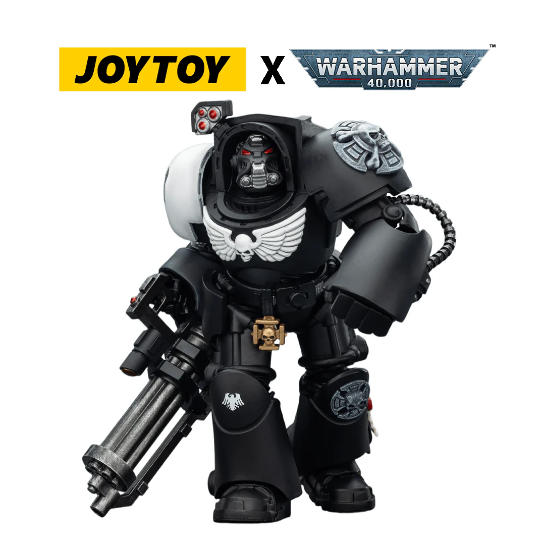 JoyToy Warhammer 40,000 Action Figure - Raven Guard, Terminator 3 with Assault Cannon (1/18 Scale)