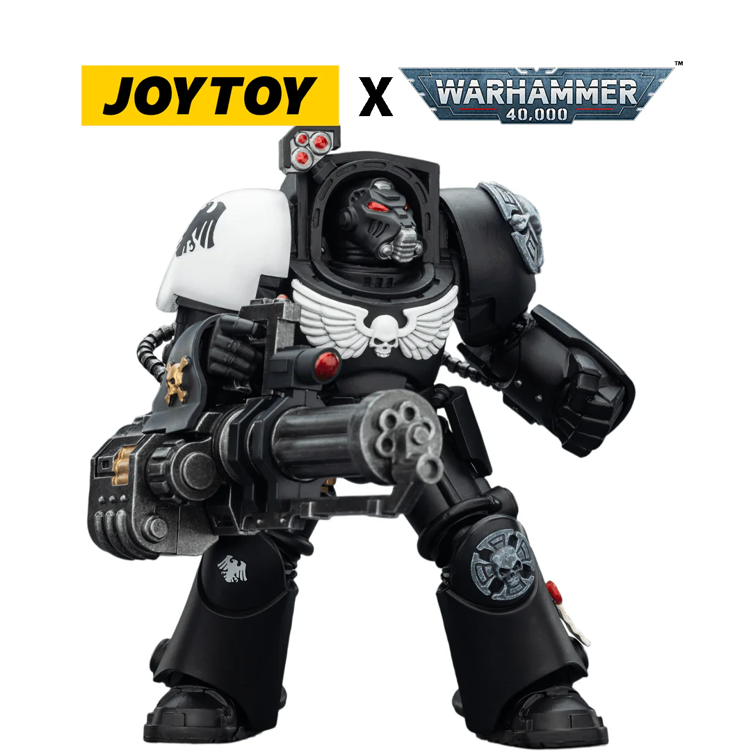 JoyToy Warhammer 40,000 Action Figure - Raven Guard, Terminator 3 with Assault Cannon (1/18 Scale)