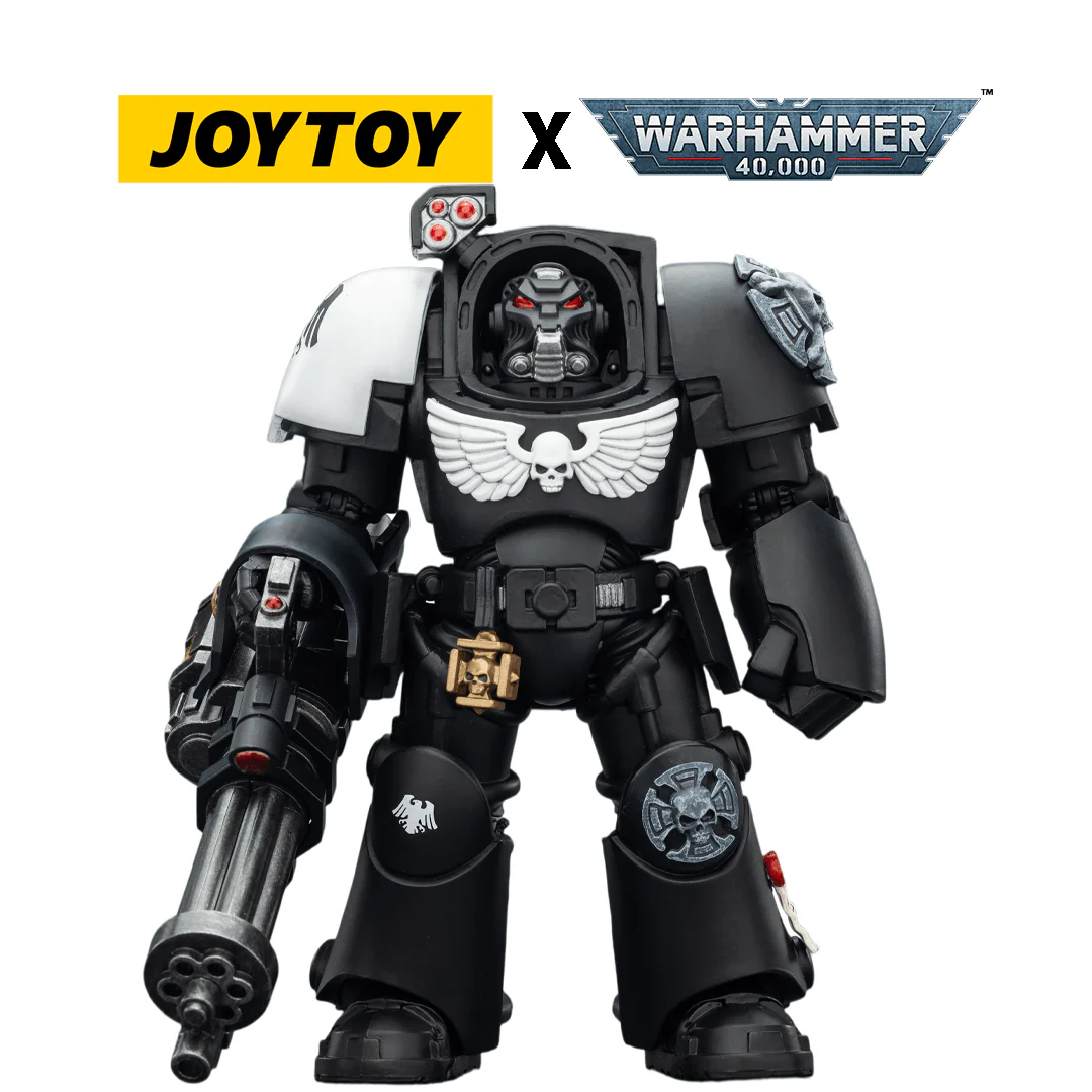 JoyToy Warhammer 40,000 Action Figure - Raven Guard, Terminator 3 with Assault Cannon (1/18 Scale)
