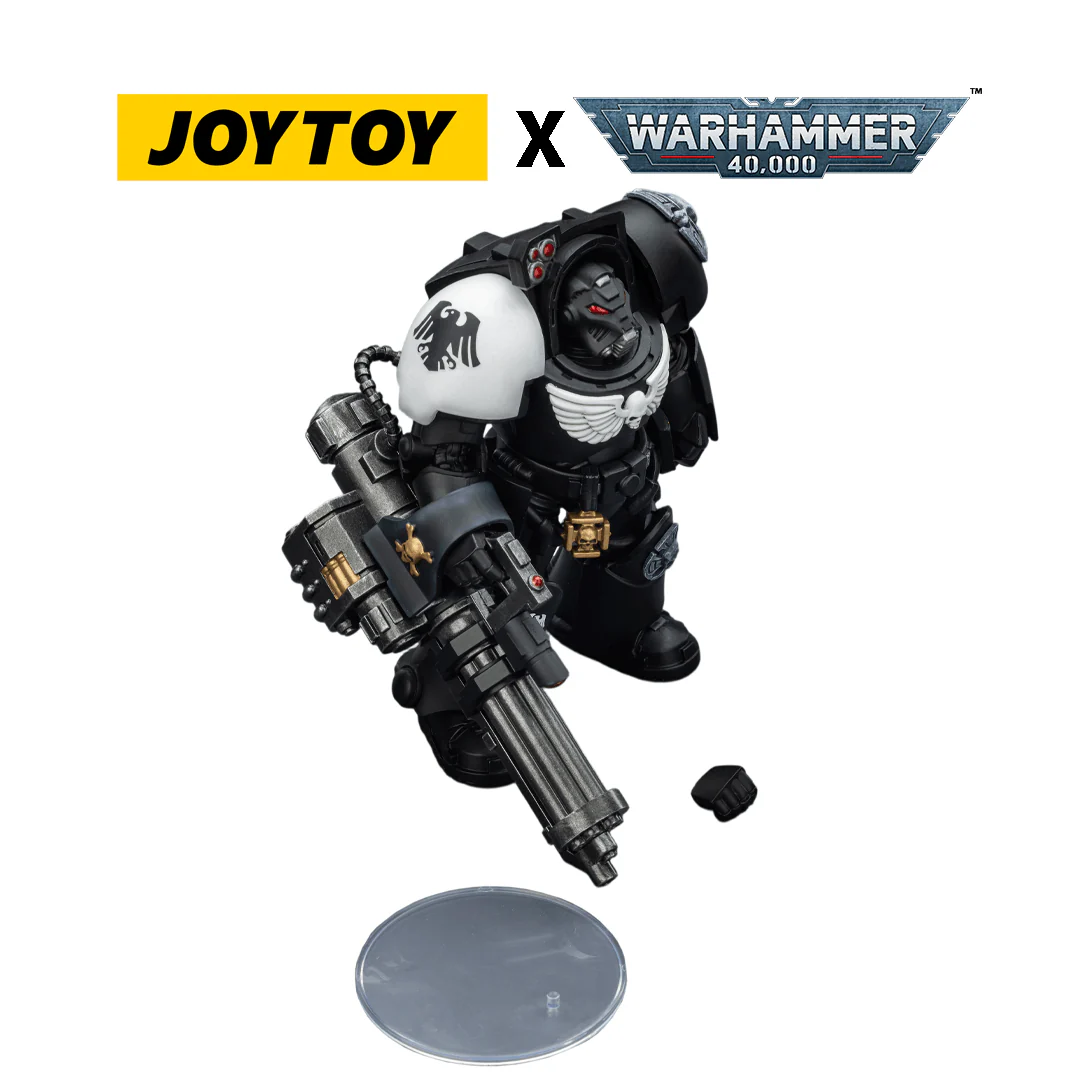 JoyToy Warhammer 40,000 Action Figure - Raven Guard, Terminator 3 with Assault Cannon (1/18 Scale)