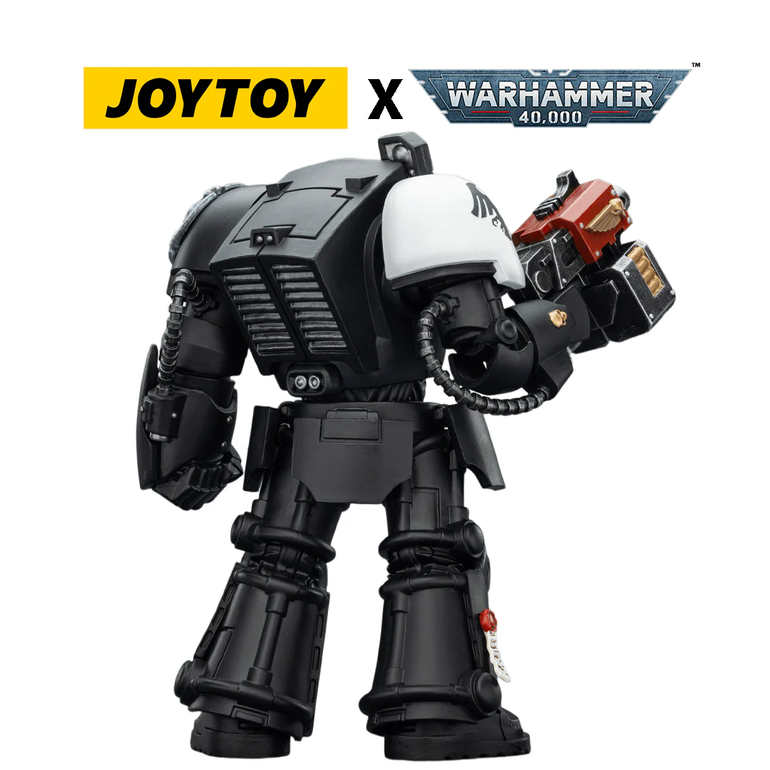 JoyToy Warhammer 40,000 Action Figure - Raven Guard, Terminator 2 with Power Fist and Storm Bolter (1/18 Scale)