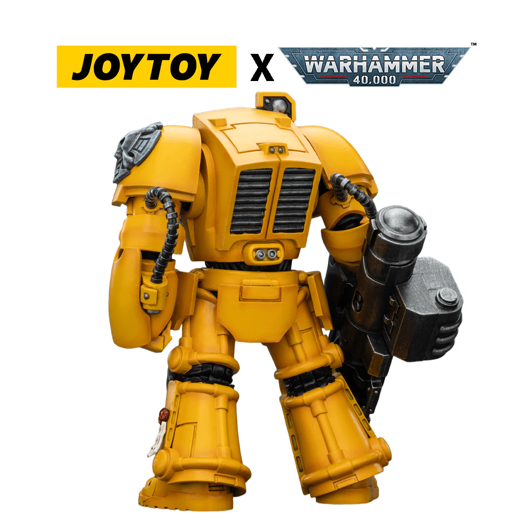 JoyToy Warhammer 40,000 Action Figure - Imperial Fists, Terminator 3 with Assault Cannon (1/18 Scale)