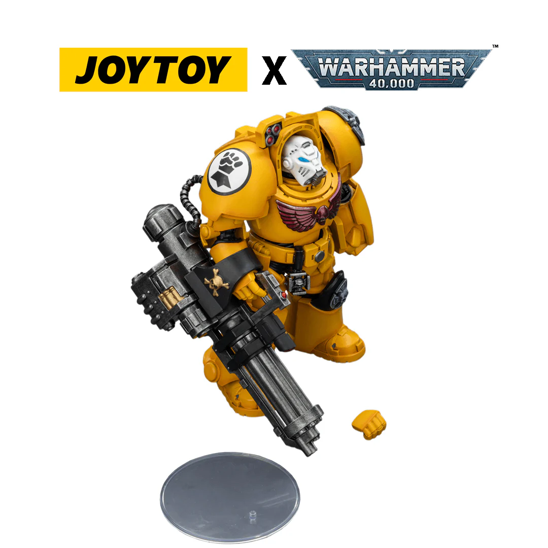 JoyToy Warhammer 40,000 Action Figure - Imperial Fists, Terminator 3 with Assault Cannon (1/18 Scale)