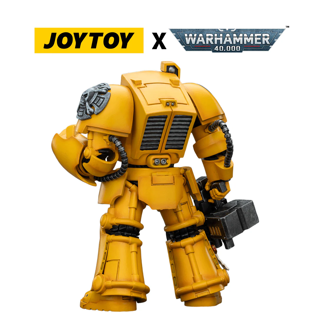 JoyToy Warhammer 40,000 Action Figure - Imperial Fists, Terminator 2 with Power Fist and Storm Bolter (1/18 Scale)