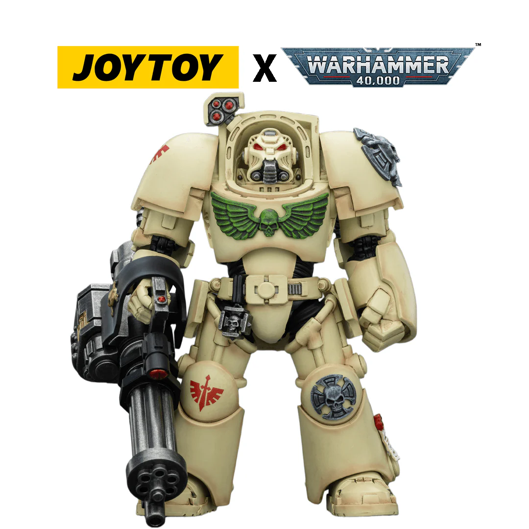 JoyToy Warhammer 40,000 Action Figure - Dark Angels, Terminator 3 with Assault Cannon (1/18 Scale)