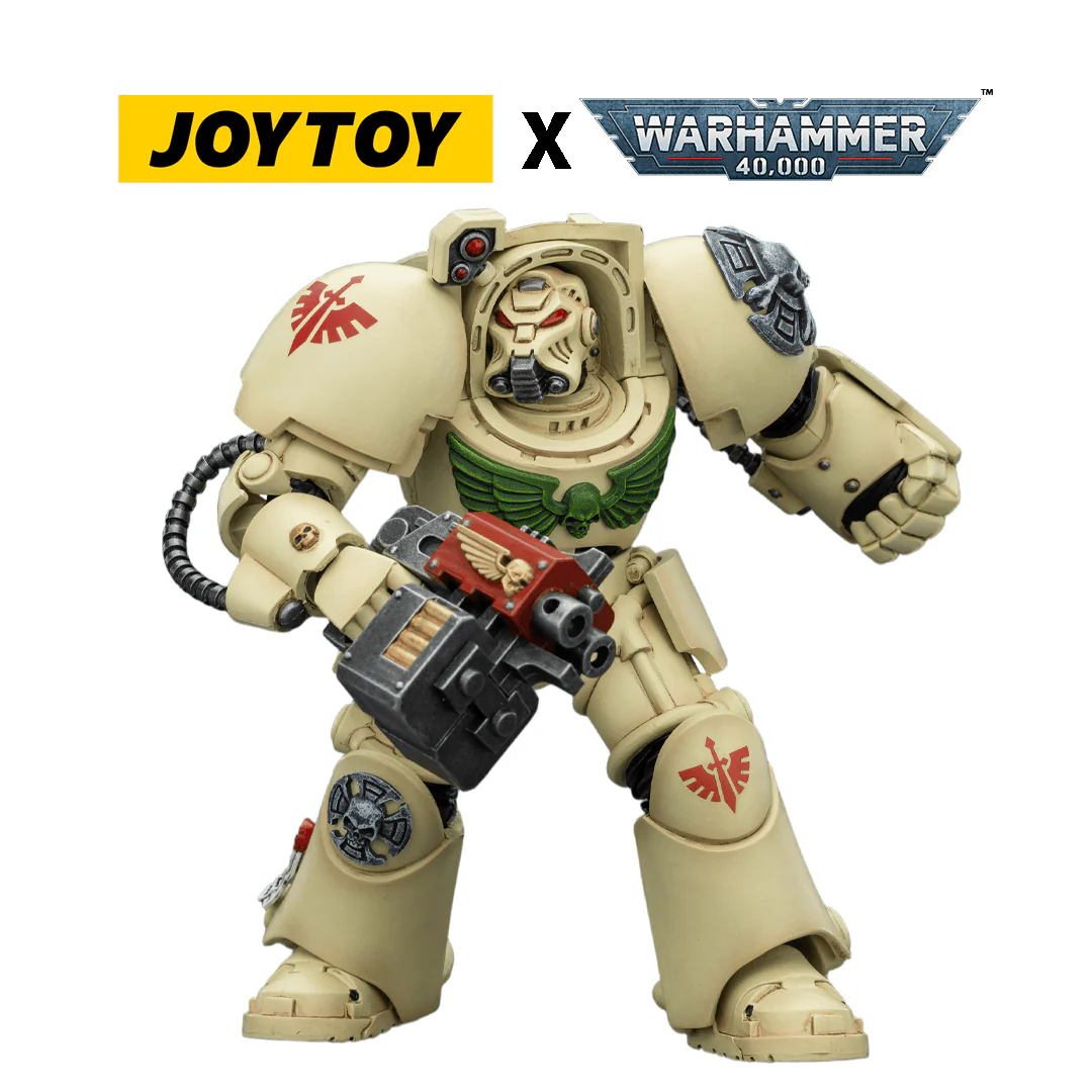 JoyToy Warhammer 40,000 Action Figure - Dark Angels, Terminator 2 with Power Fist and Storm Bolter (1/18 Scale)
