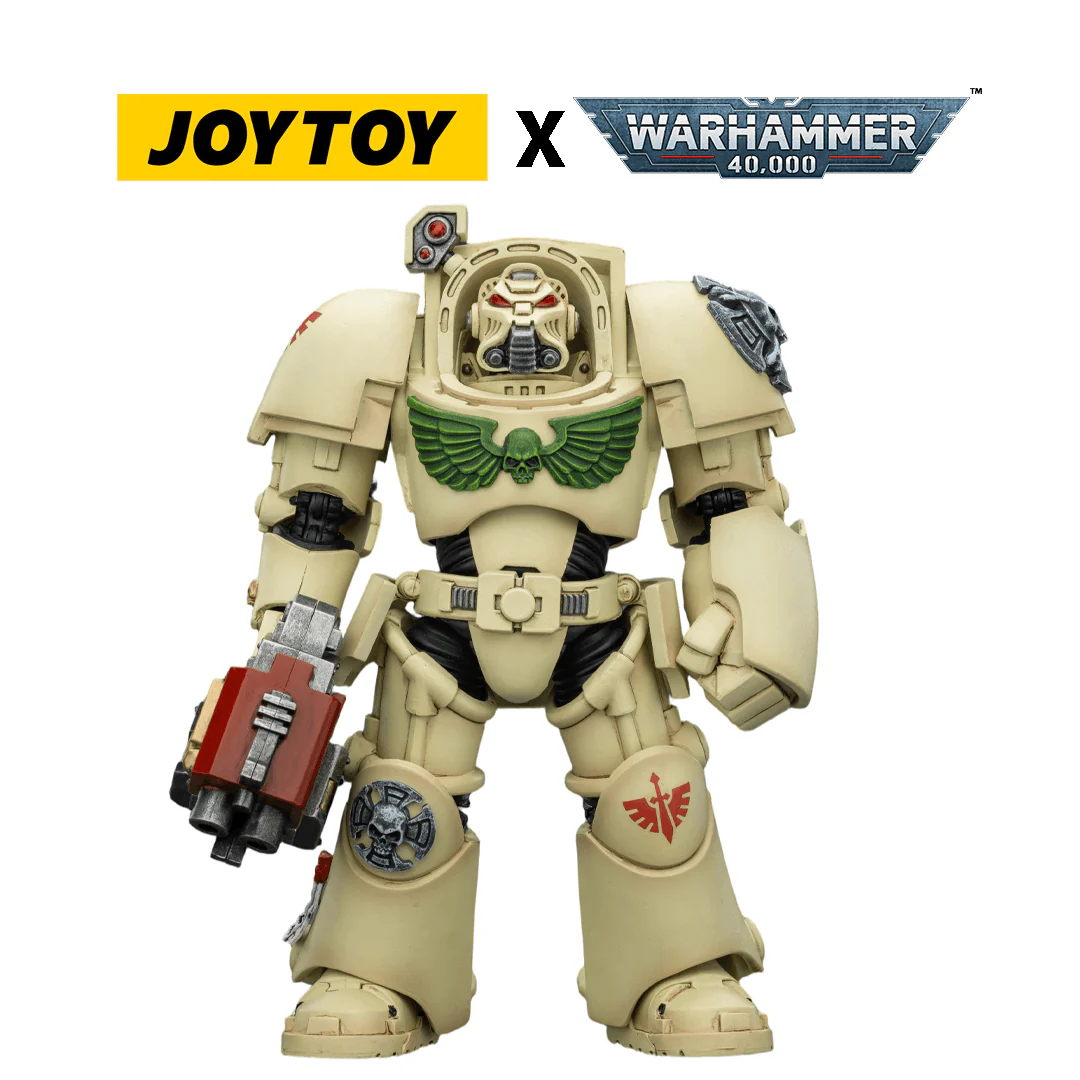 JoyToy Warhammer 40,000 Action Figure - Dark Angels, Terminator 2 with Power Fist and Storm Bolter (1/18 Scale)