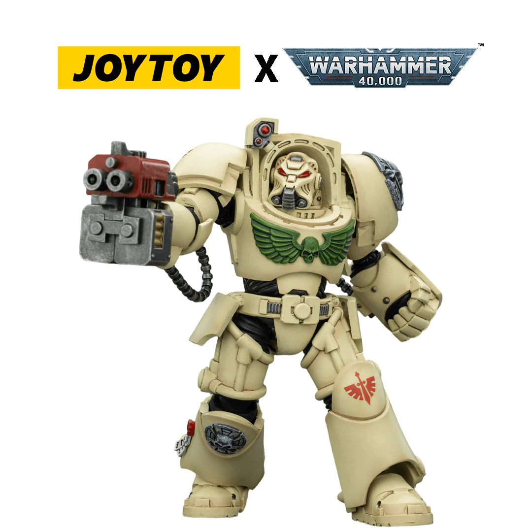 JoyToy Warhammer 40,000 Action Figure - Dark Angels, Terminator 2 with Power Fist and Storm Bolter (1/18 Scale)