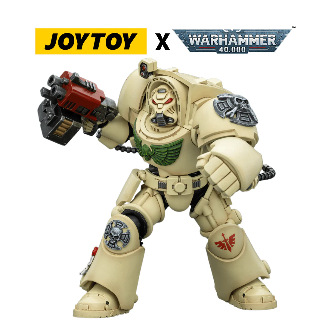 JoyToy Warhammer 40,000 Action Figure - Dark Angels, Terminator 2 with Power Fist and Storm Bolter (1/18 Scale)