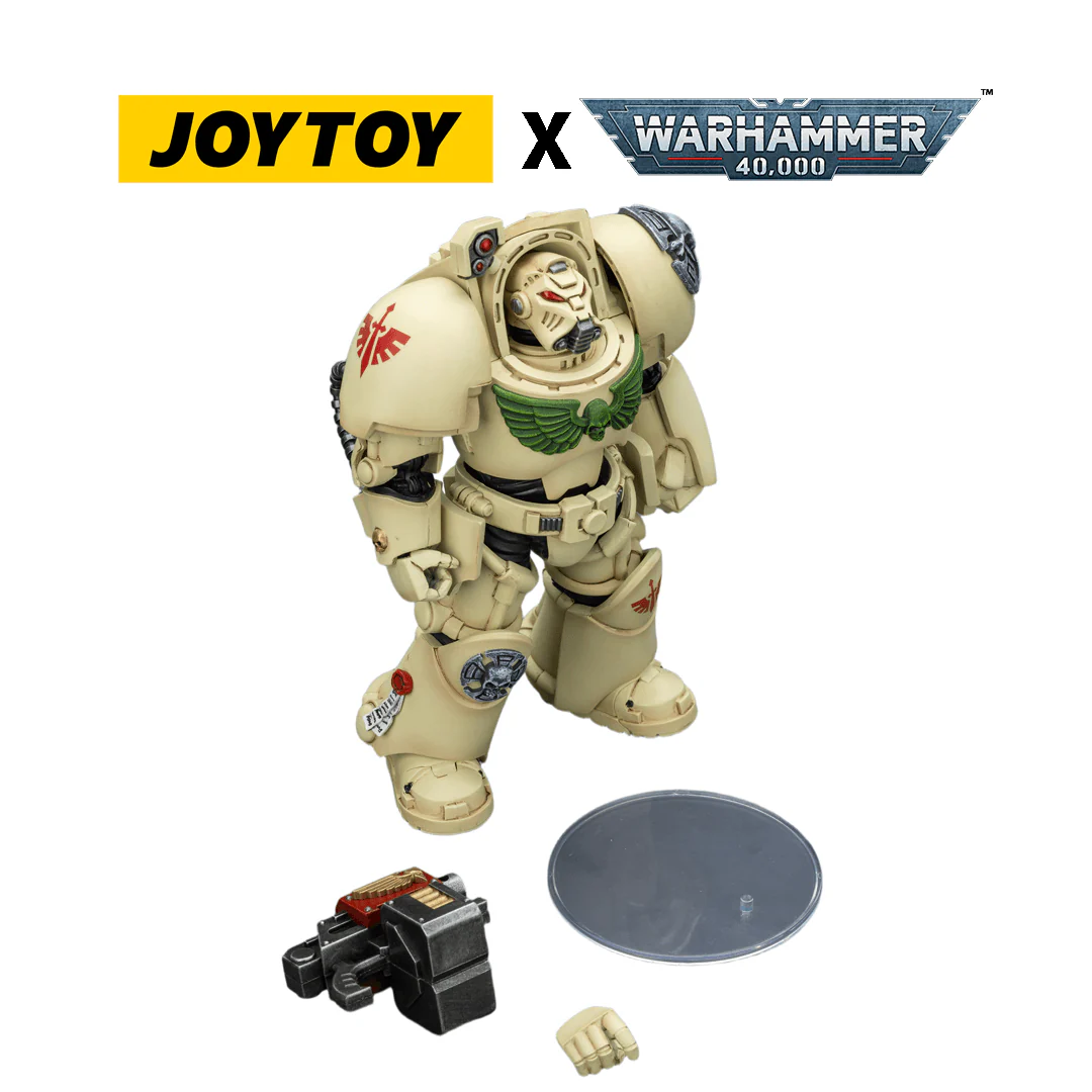 JoyToy Warhammer 40,000 Action Figure - Dark Angels, Terminator 2 with Power Fist and Storm Bolter (1/18 Scale)
