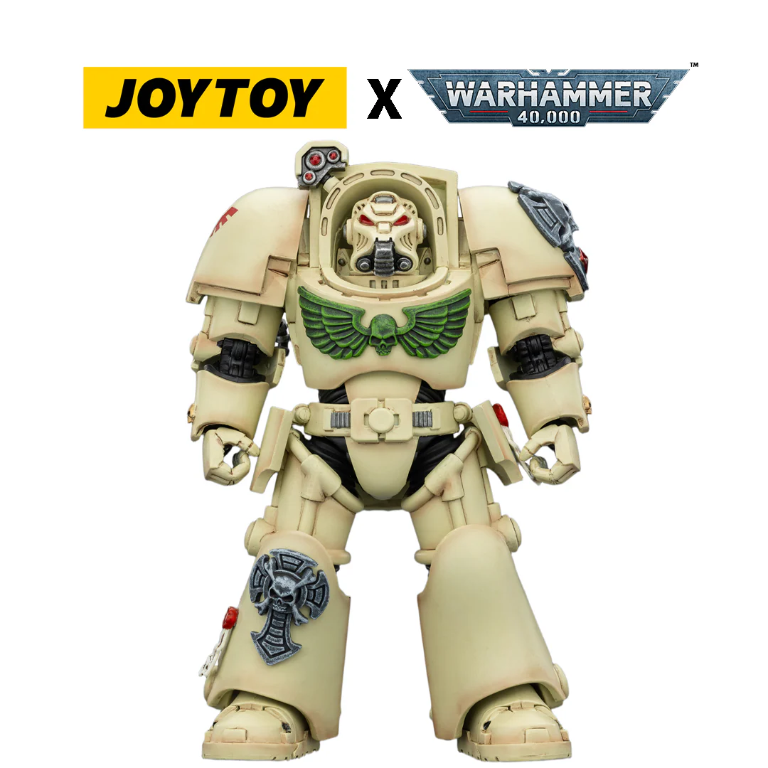JoyToy Warhammer 40,000 Action Figure - Dark Angels, Terminator 1 with Power Sword and Storm Bolter (1/18 Scale)
