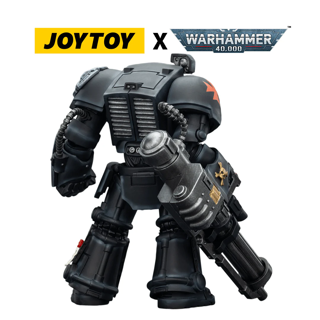 JoyToy Warhammer 40,000 Action Figure - Black Templars, Terminator 3 with Assault Cannon (1/18 Scale)