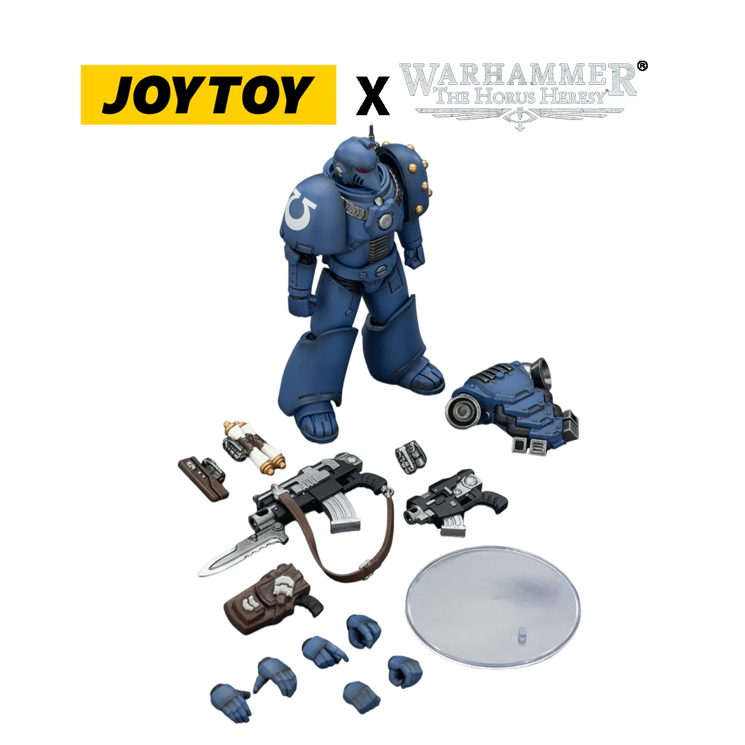 JoyToy Warhammer The Horus Heresy Action Figure - Ultramarines, MKVI Legionary (1/18 Scale)